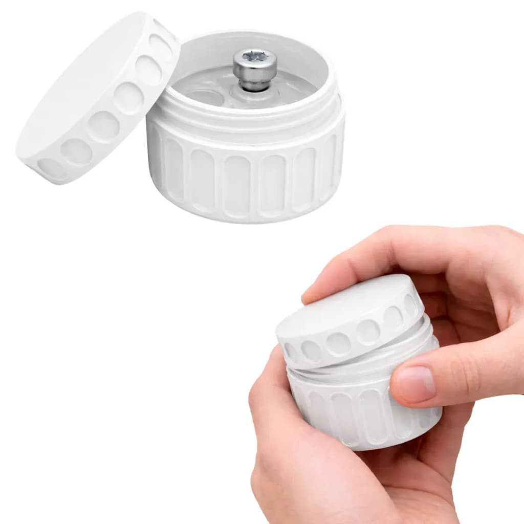 Porta 4 Ampola Semanal Para Geladeira Genérico Tizer Peptideos 4 X 3ml Com Travas Branco