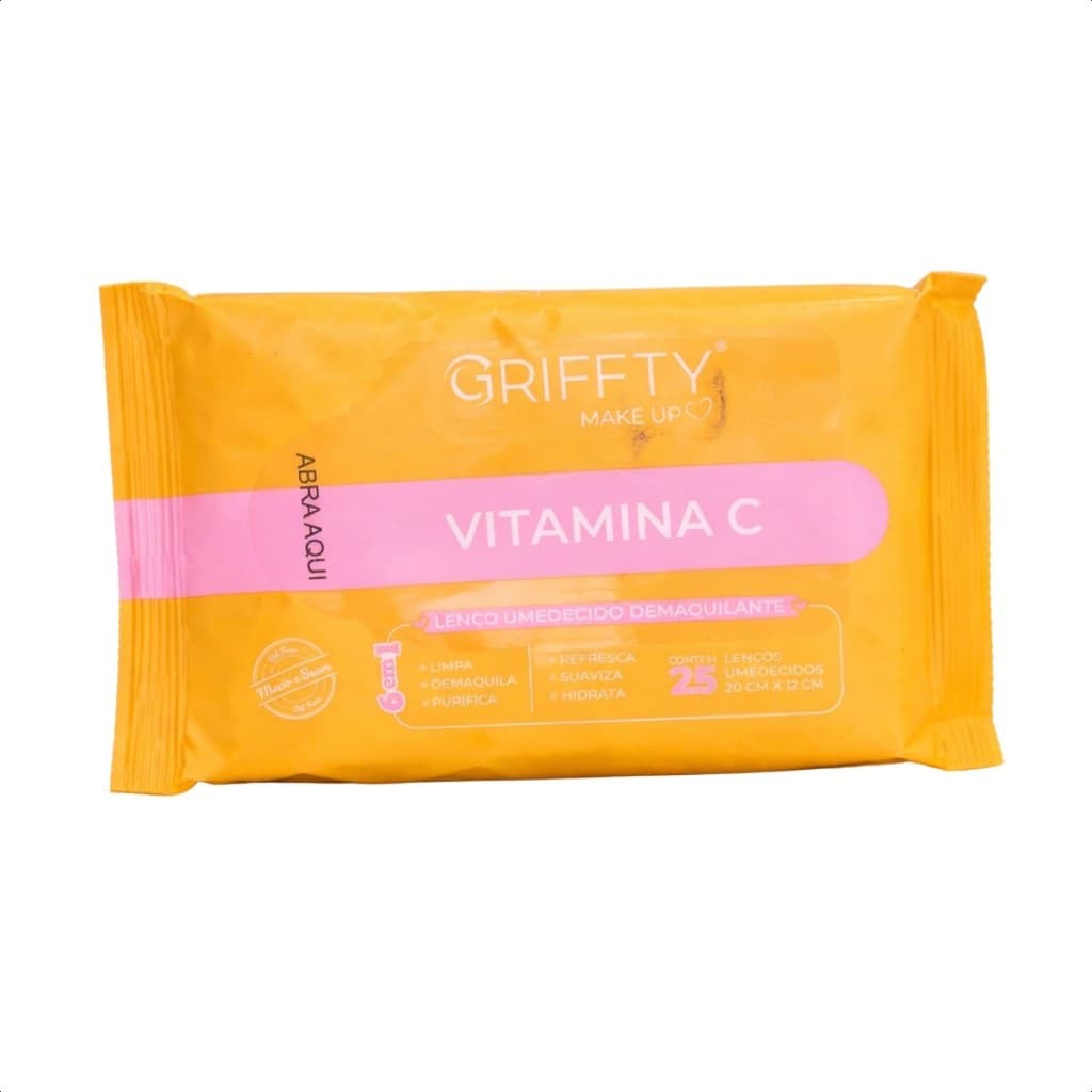 Lenço Umidecido Demaquilante Com Vitamina C