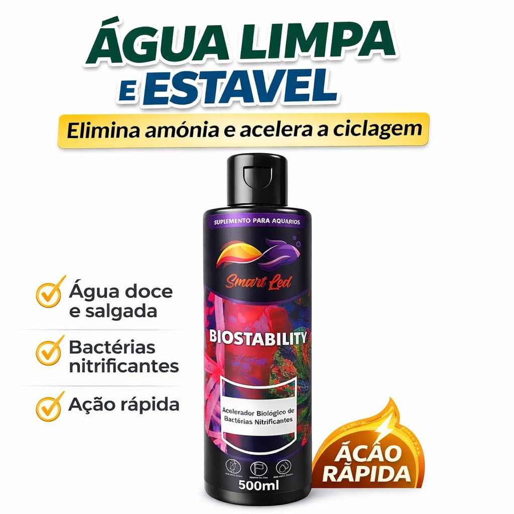 Acelerador Biológico Biostability 500ml Água Doce ou marinha