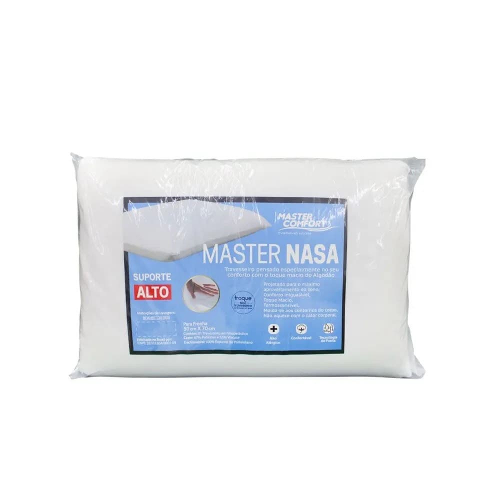 Travesseiro Visco Elástico Master Nasa 70X50X15cm