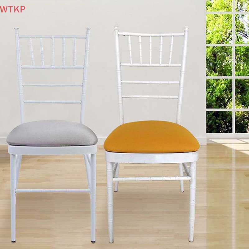 (WTKP) Cadeira De 45-48cm Cobertura De Cor Sólida Jantar Elástica Removível Casamento Hotel Banquete De Escritório Prote