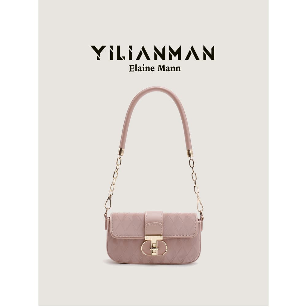 Eleman bolsa feminina Original pequena bolsa quadrada feminina 2026 novo estilo bolsa pequena nicho textura axilas bolsa