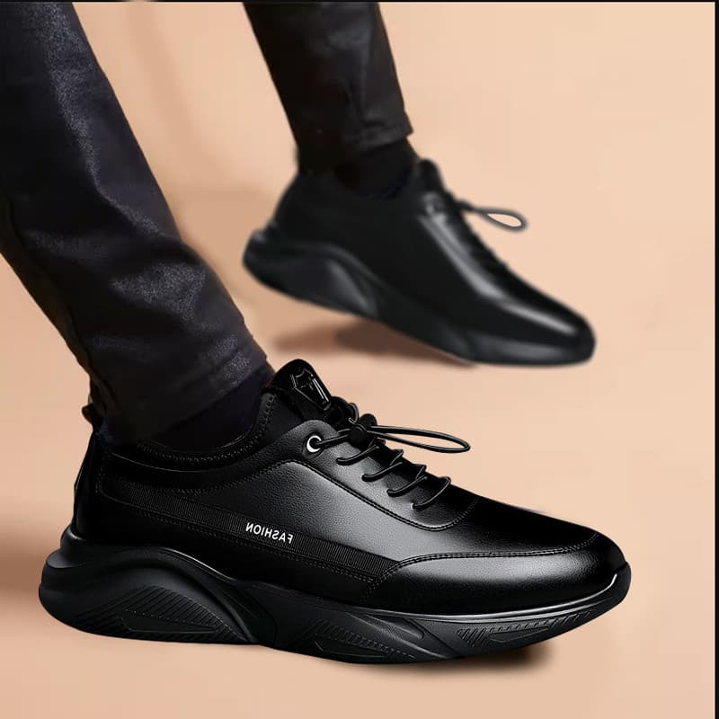 Primavera outono sapatos de couro masculino 2026 novo estilo couro genuíno mais veludo na moda aumentando negócios sapat