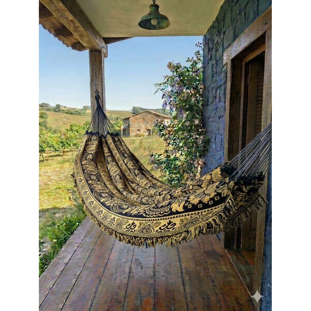 Rede Luxo Casal grande para varanda, sala e jardim / redes Indiana de balanço para dormir