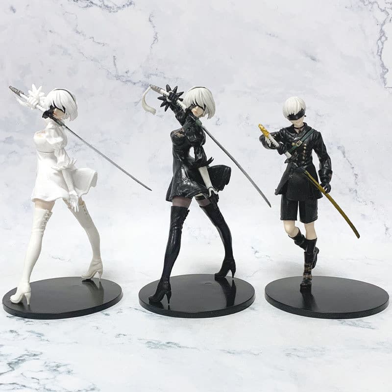 16cm-18cm Yorha Figura NieR Automata 2B No . 2 Tpye B Anime Figuras De Luxo Pvc Modelo Ação Estatueta Coleção Decoração