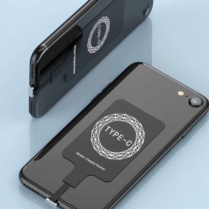 QXZ Leve Qi Receptor De Carregamento Sem Fio Para Samsung Galaxy A10 Huawei Xiaomi Universal Tipo C Adaptador De Carrega