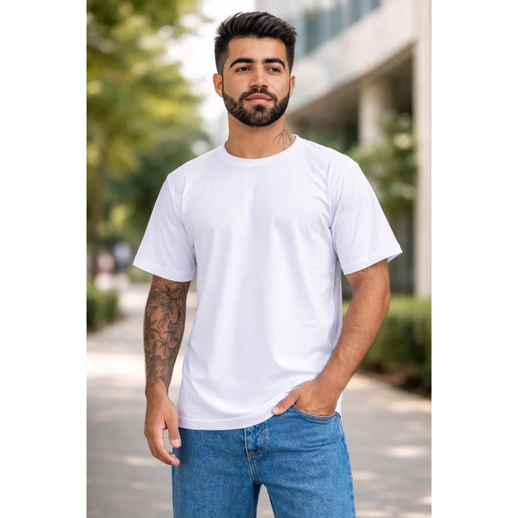 Camiseta Basica Lisa Casual Masculina Premium
