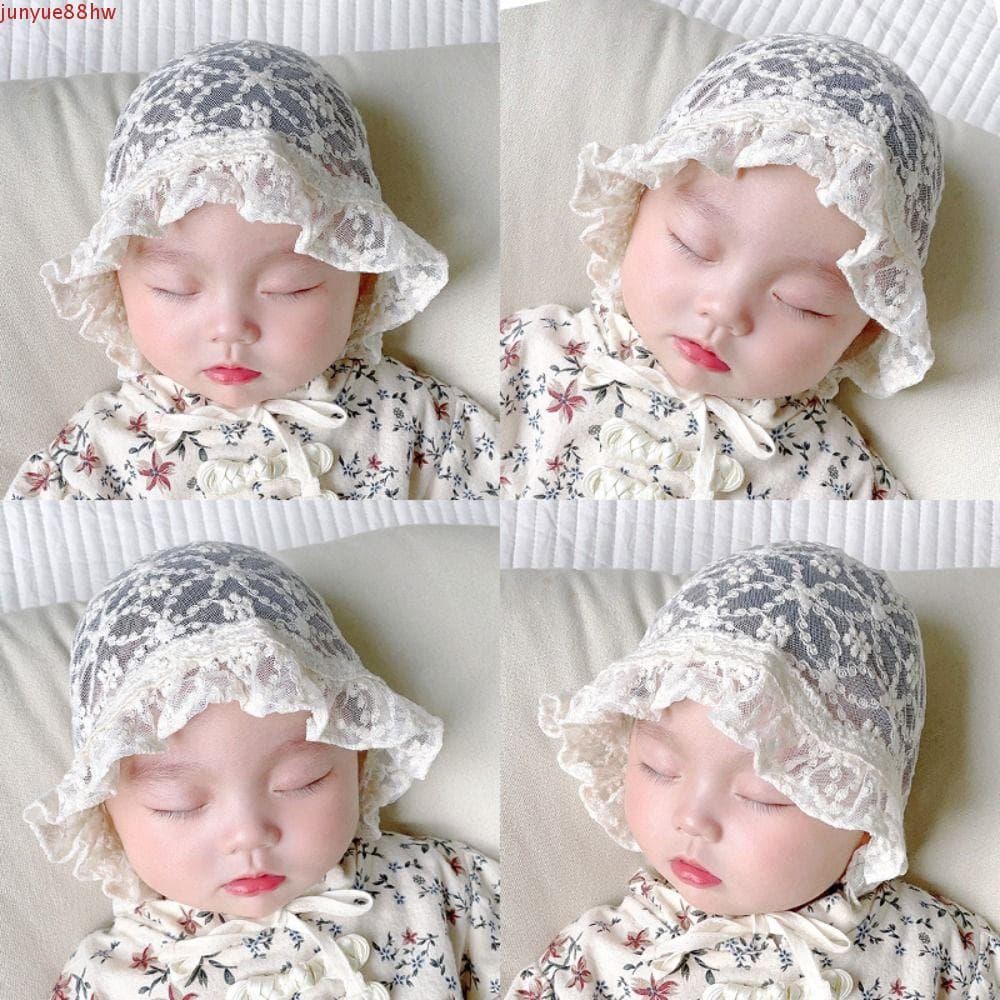 JUNYUE Chapéu De Renda Para Bebê , Branco De Princesa Com Babados Sol Meninas Bordado De Flores Respiráveis Crianças