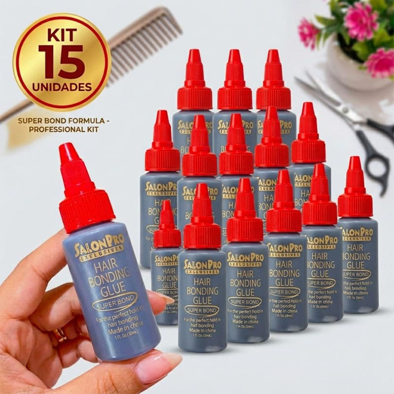 Kit 15 Unidades Cola Salon Pro 30ml | Profissional para Mega Hair e Cílios