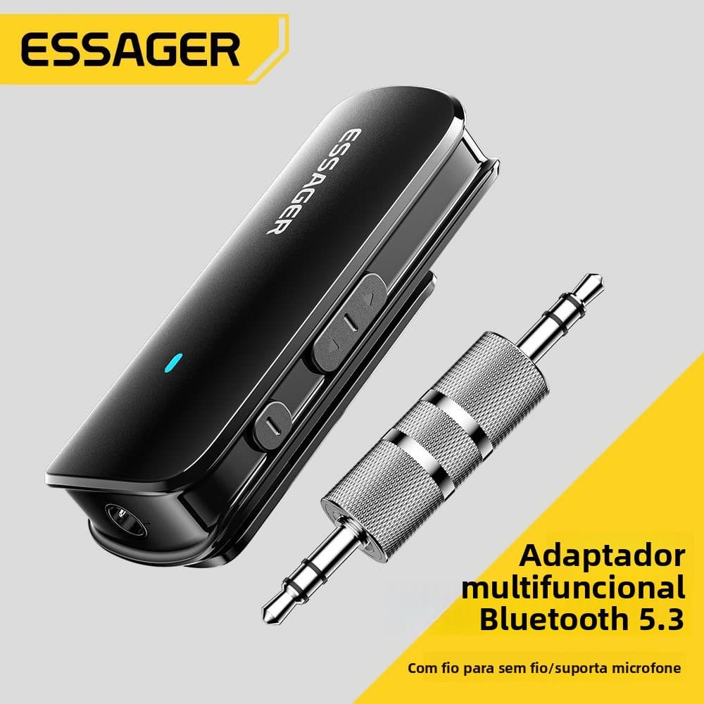 Adaptador transmissor e receptor sem fio Bluetooth 5.3 Essager MicroSD Universal