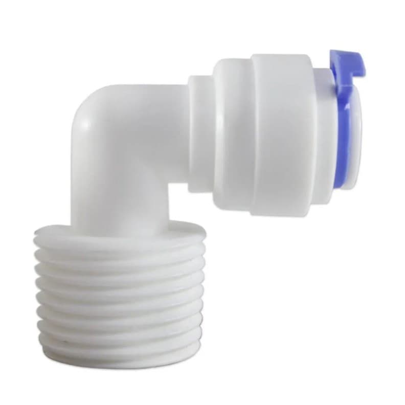 Conector Cotovelo 90° Longo Engate Rápido 1/2" x 3/8" Alta Resistência