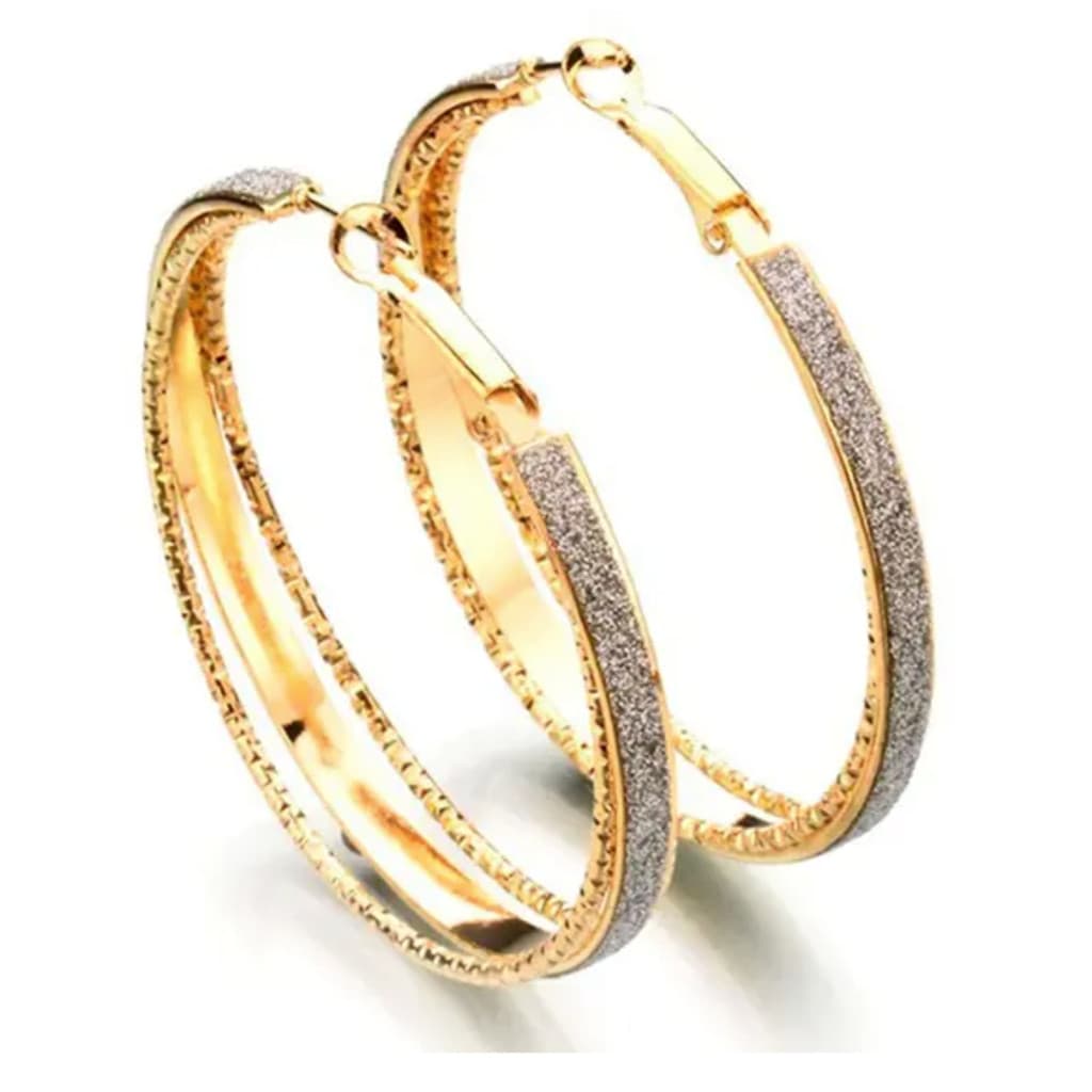 Brincos de Argola Social com Strassss Sofisticado-6666 – Elegância, Brilho e Modernidade em um!