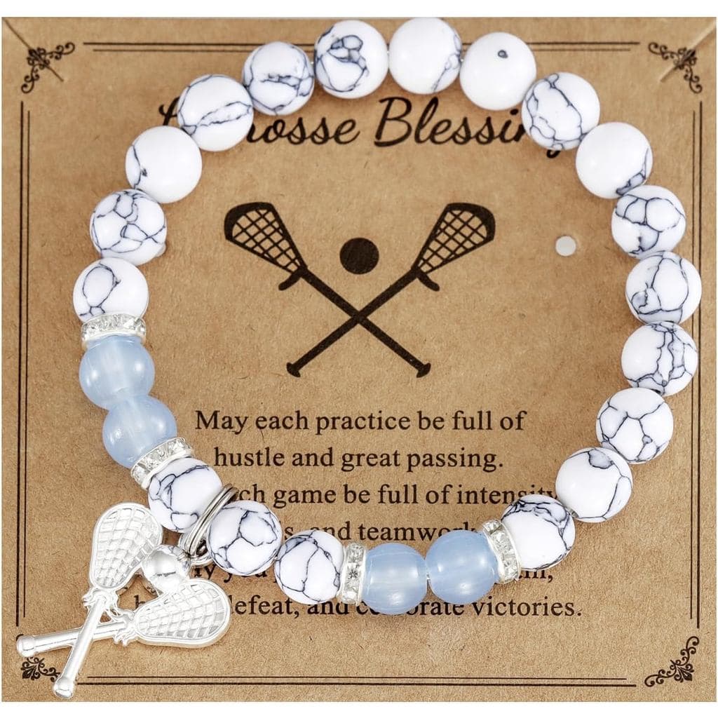 Presentes para Amantes de Lacrosse para Mulheres, Homens, Treinadores, Mães de Equipe, Jogadores de Lacrosse, Pulseira d