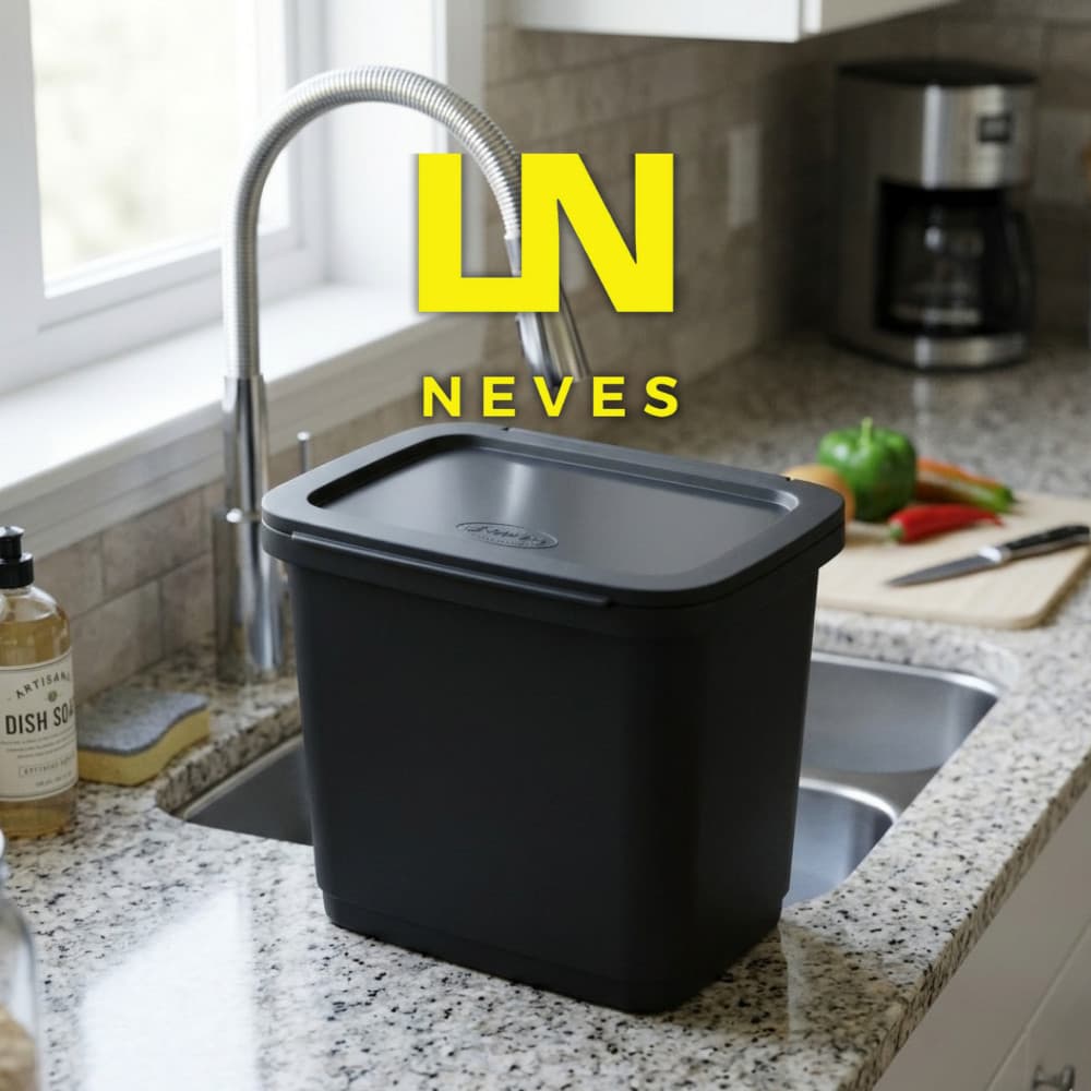 Lixeira de Pia 4L Preto Giplás
