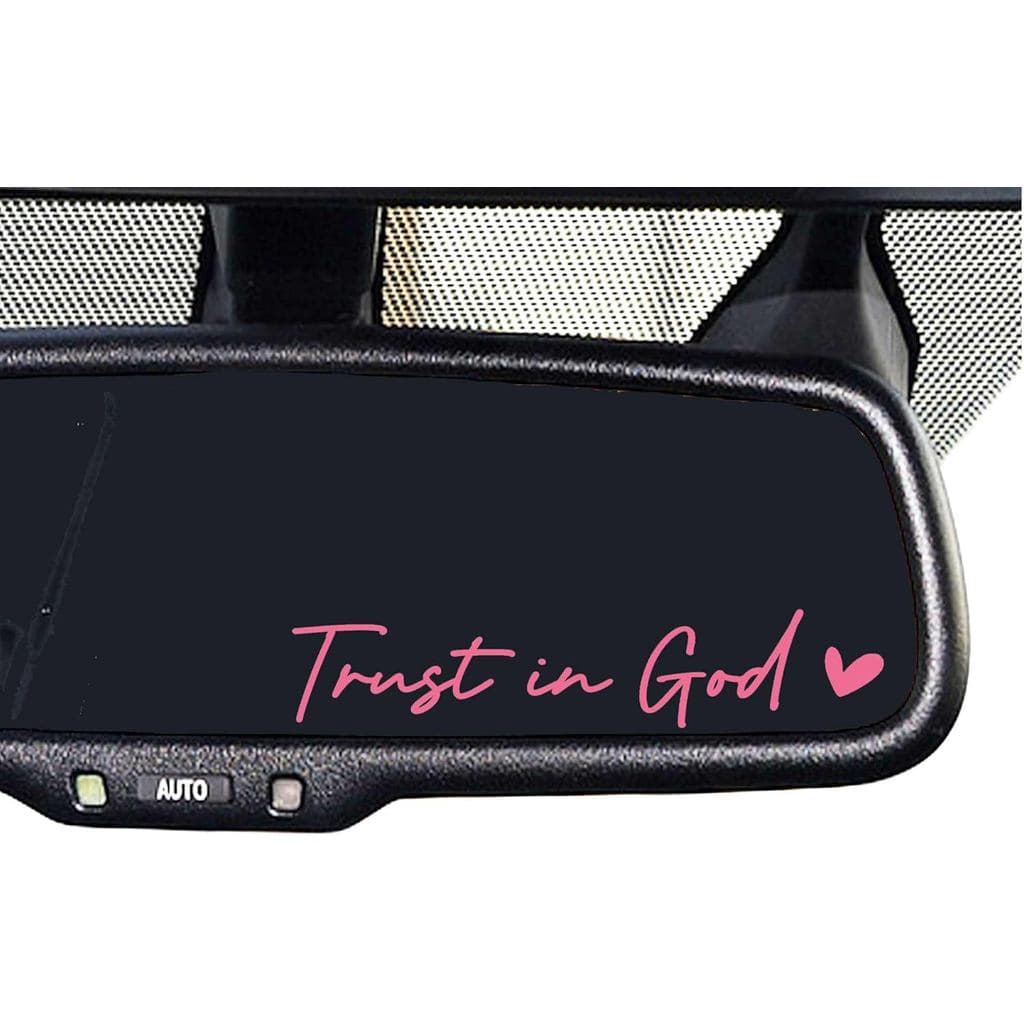 3 x Adesivo para Retrovisor 'Confie em Deus', Adesivo para Espelho de Carro 'Fé', Presente Cristão com Versículo Bíblico