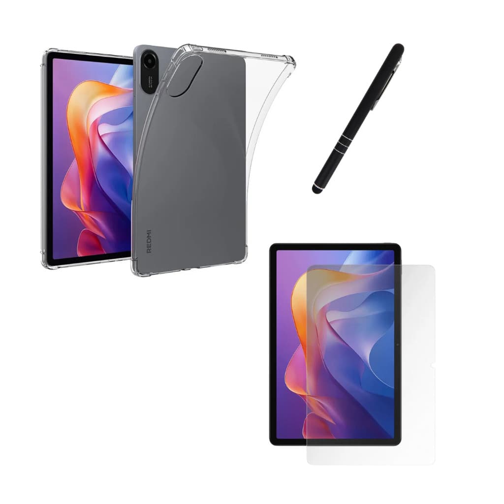 Kit Completo Capa transparente Anti impacto + Película + Caneta Para Xiaomi Redmi Pad 2 11 Polegadas