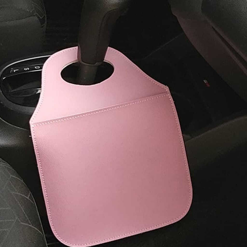 Lixeira de Carro em Couro Sintético Porta Organizador Para Câmbio