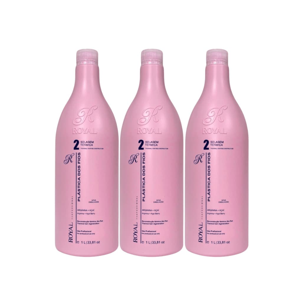 Kit c/3 Selagem Plastica Dos Fios Açai Royal Passo2 - 3x1l