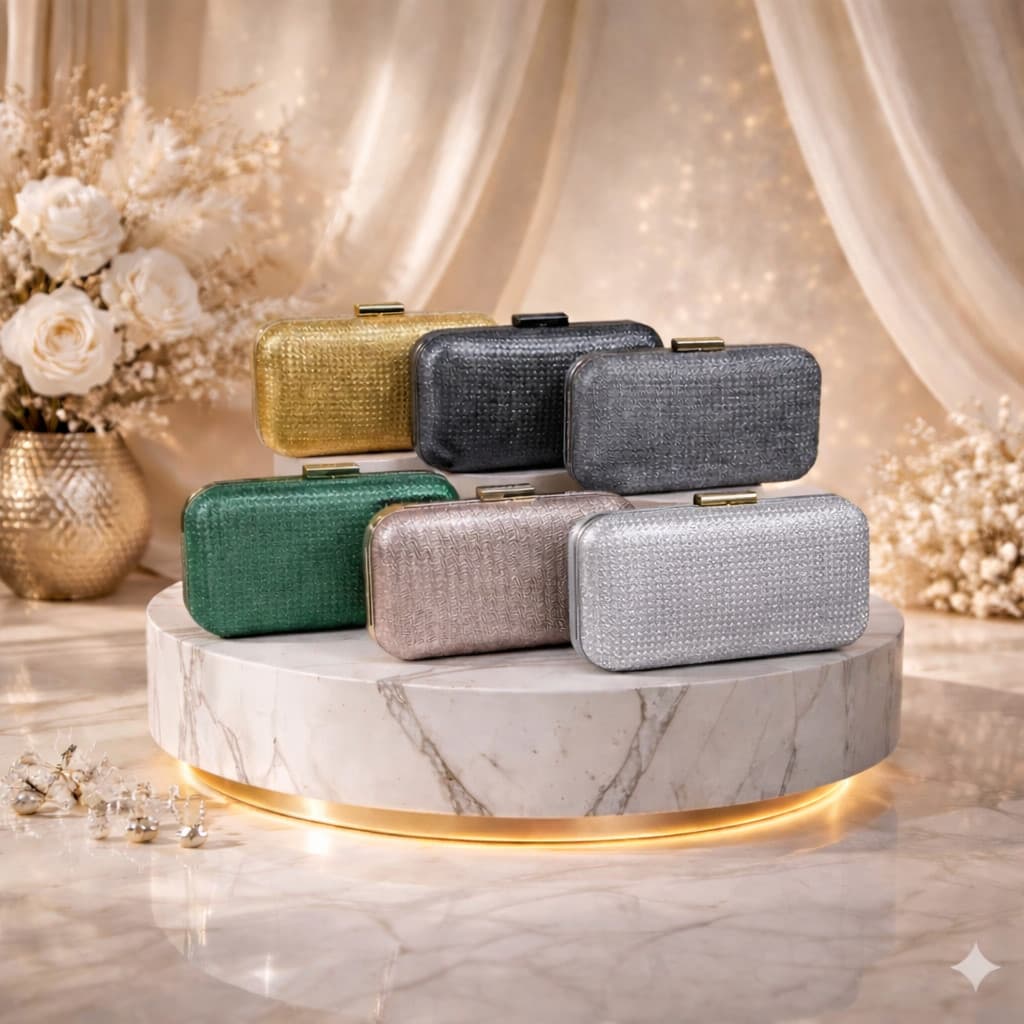 Bolsa Clutch Feminina Luxo Brilhante Festa Elegante com Corrente Removível –  Premium para Casamento, Festa e Eventos
