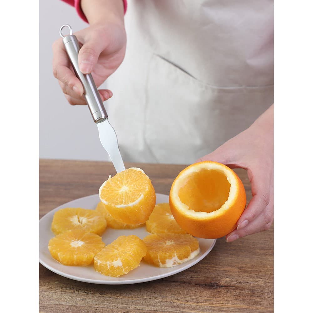 Extrator de núcleo de laranja 304 aço inoxidável aberto Umbilical laranja Peeling ferramenta fazer laranja leite pudim t