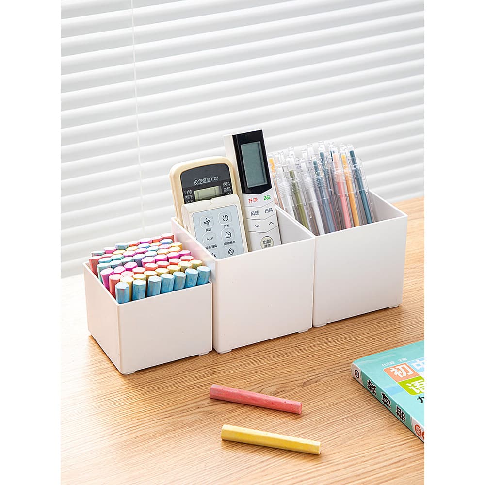 Desktop Mini caixa de armazenamento Coverless plástico quadrado engrossado caixa de organização gaveta compartimentos ca