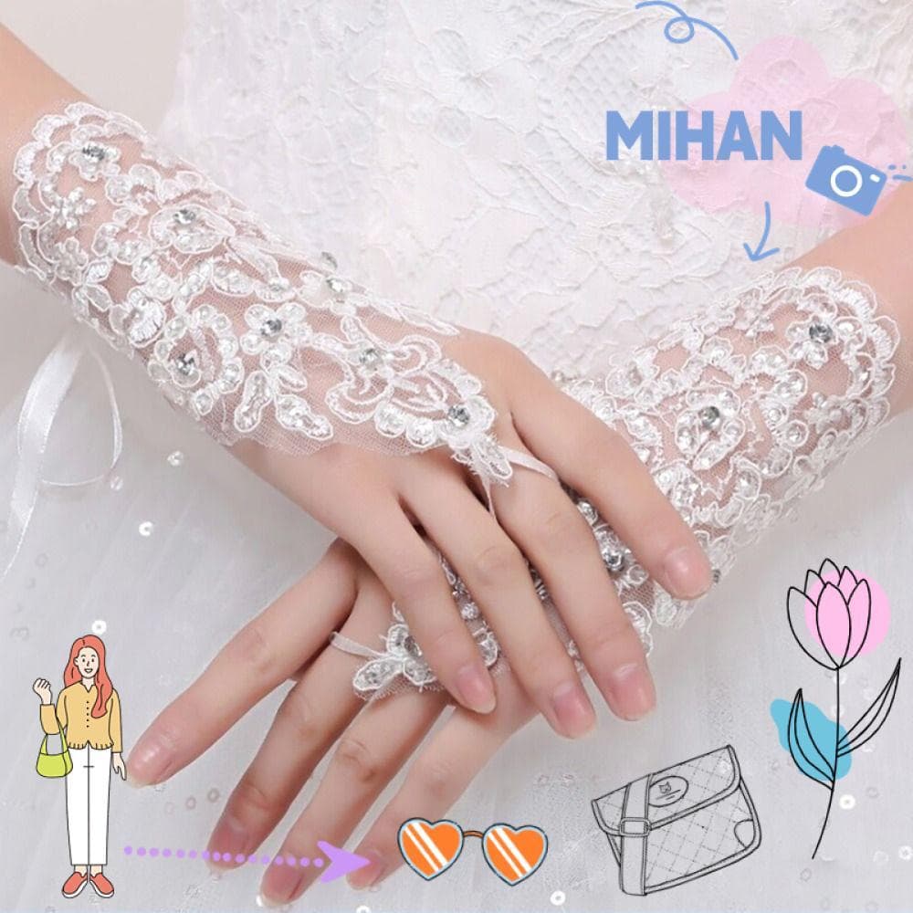 MH-BEAUTY Luvas De Princesa Presentes De Aniversário Casamento Flor Da Menina Roupas Infantis Saia Acessórios Dedo Cheio