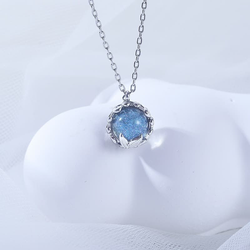 Colar pingente de lágrima de sereia, azul, luxuoso, simples, delicado, fofo, colar feminino, presente