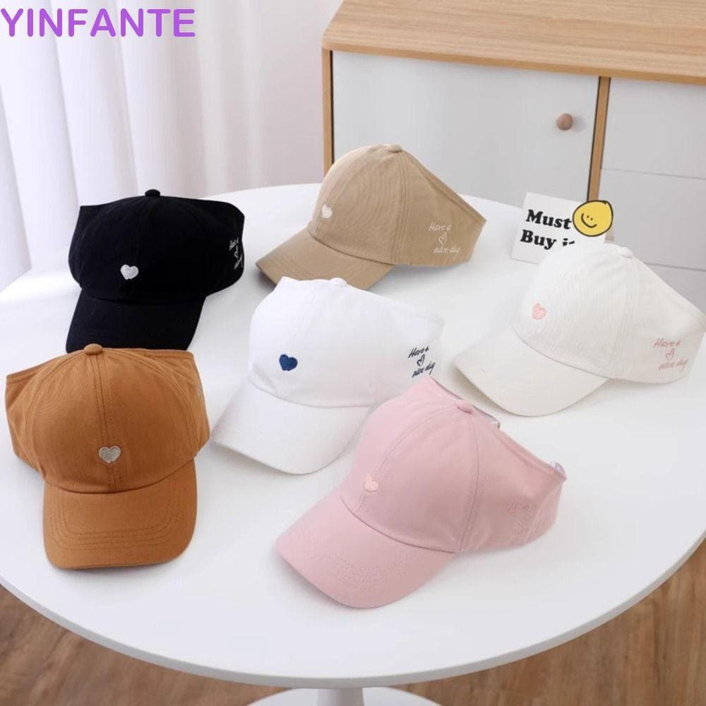 YINFANTEWN Chapéu De Sol Infantil De Verão , Meio Vazio Estilo Coreano Com Coração De Amor , Sem Cartola De Praia