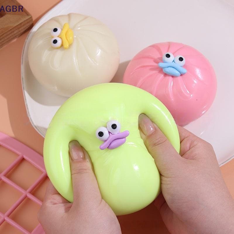 [AGBR] 1/6Pcs Fidget Sensory Toys Simulação Comida Squishies Bun Squeeze Dough Ball Açúcar Azedo Rainbow Bar Squishes St
