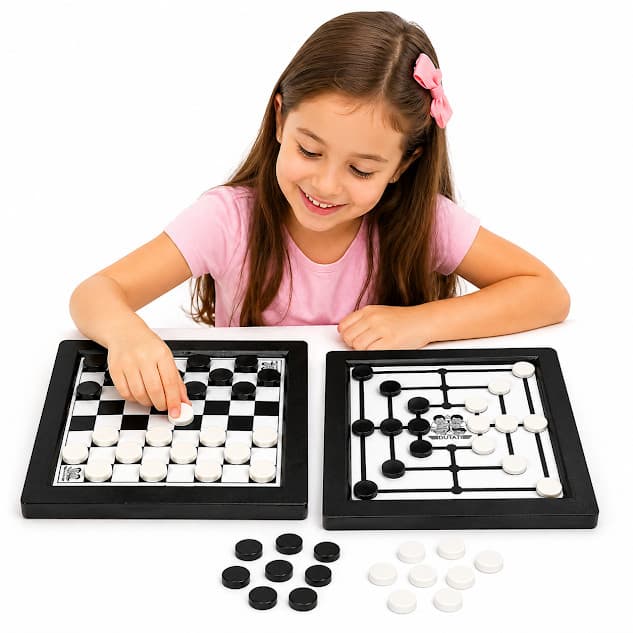 Kit 2 Jogos em 1 Clássicos Infantis Trilha E Dama Diversão