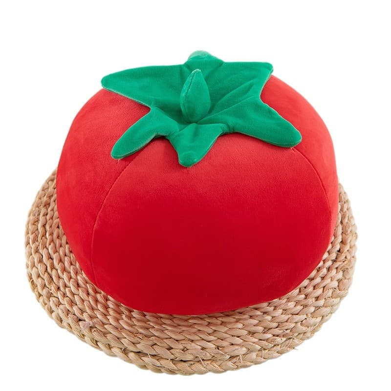 Almofada Preguiçosa De Tomate Tapete De Chão Realista Para Sofá-De Assento De Pelúcia Grossa Decoração De Peitoril De Ja