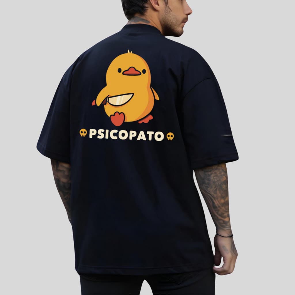 Camiseta oversized Ombro Caído Masculina streetwear PiscoPato
