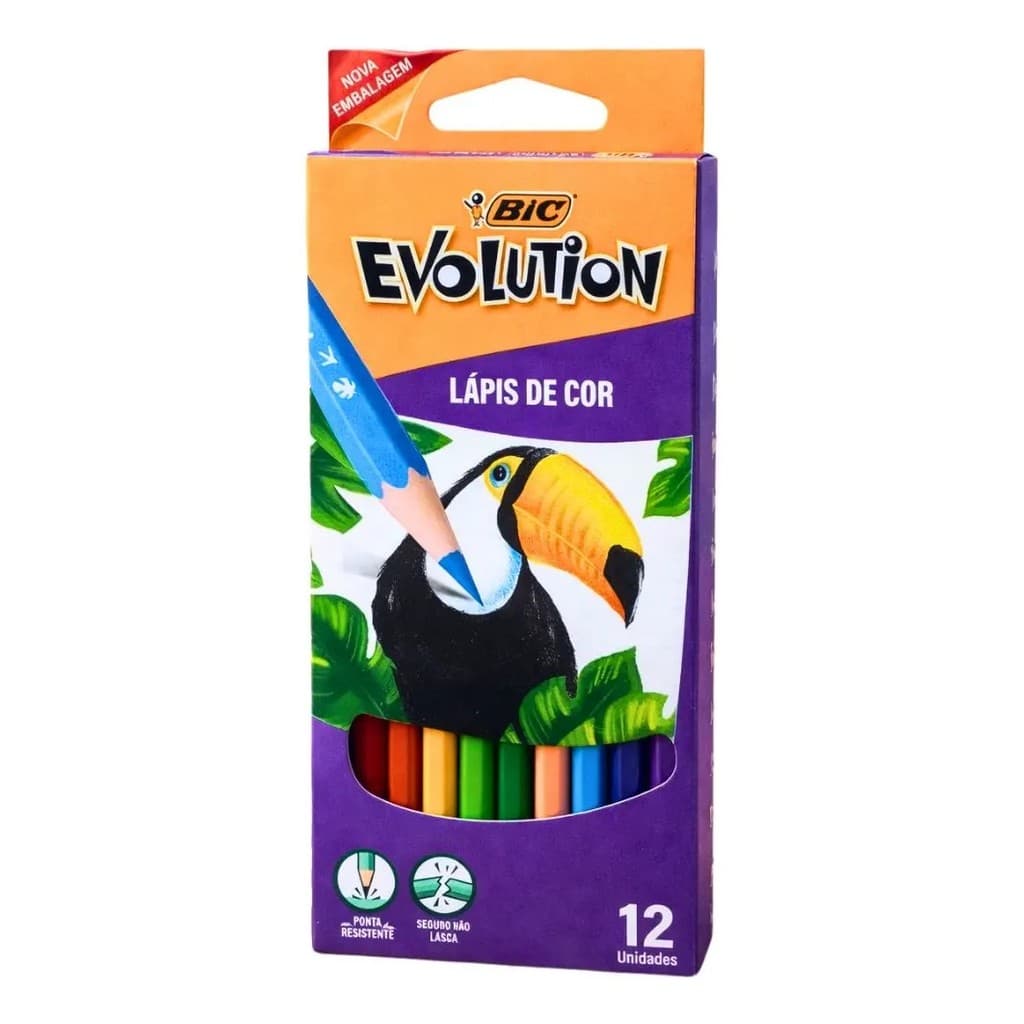 LAPIS DE COR BIC EVOLUTION 12 CORES
