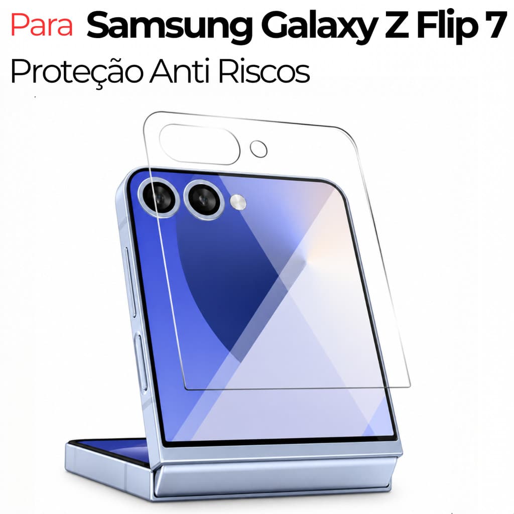 Película Protetora para Galaxy Z Flip 7 Tela e Lente Anti Riscos