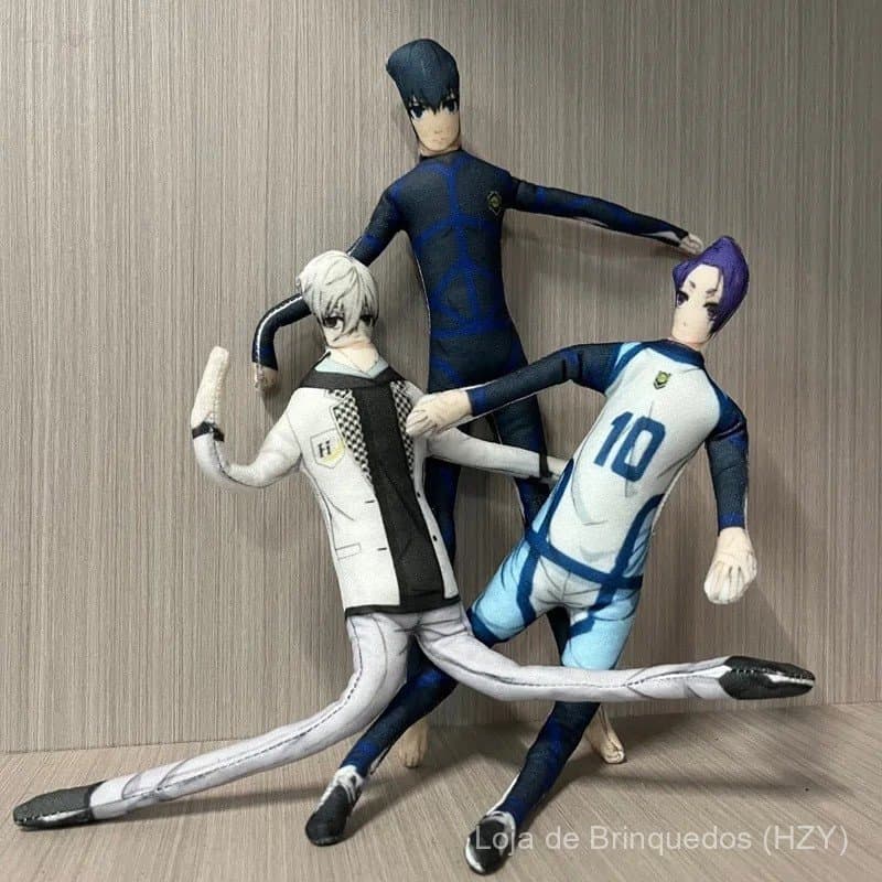 28cm Blue Lock Yoichi Bachira Meguru Nagi Seishiro Chigiri Hyoma Cosplay Figura de Osso Brinquedos de Pelúcia Acessórios