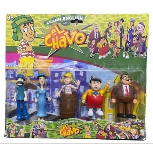 Kit 5 Bonecos Turma Do Chaves Animado Brinquedo Infantil 03