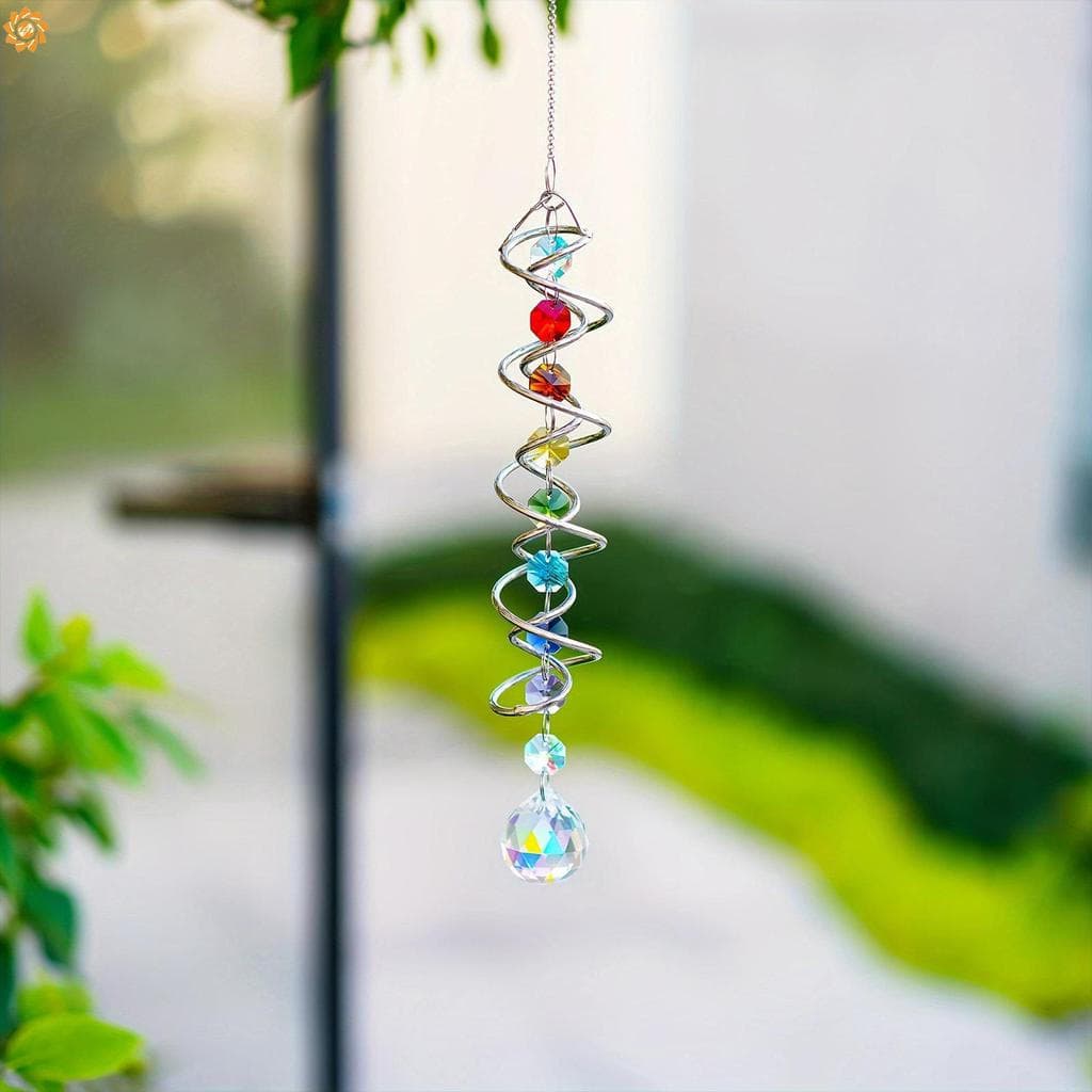 Crystal Suncatcher Wind Spinner Luz Colorida Fundida Nas Paredes Para Janela De Jardim De Escritório Doméstico