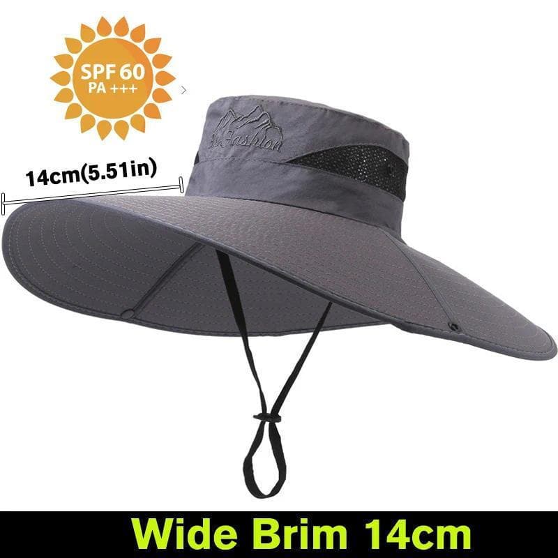 Chapéu de Verão Masculino Estilo Pescador, Chapéu de Balde para Pesca, Anti-UV, Chapéu Panamá para Proteção Solar ao Ar