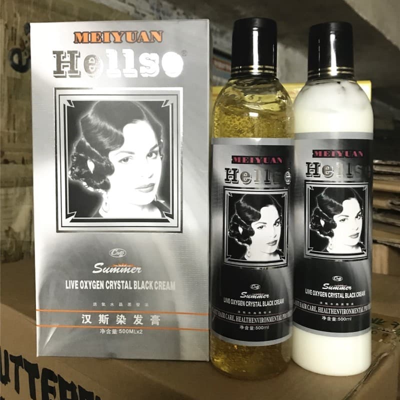 Frete grátis Hans tintura de cabelo creme oxigênio cristal preto tintura de cabelo creme cristal preto óleo tintura de c
