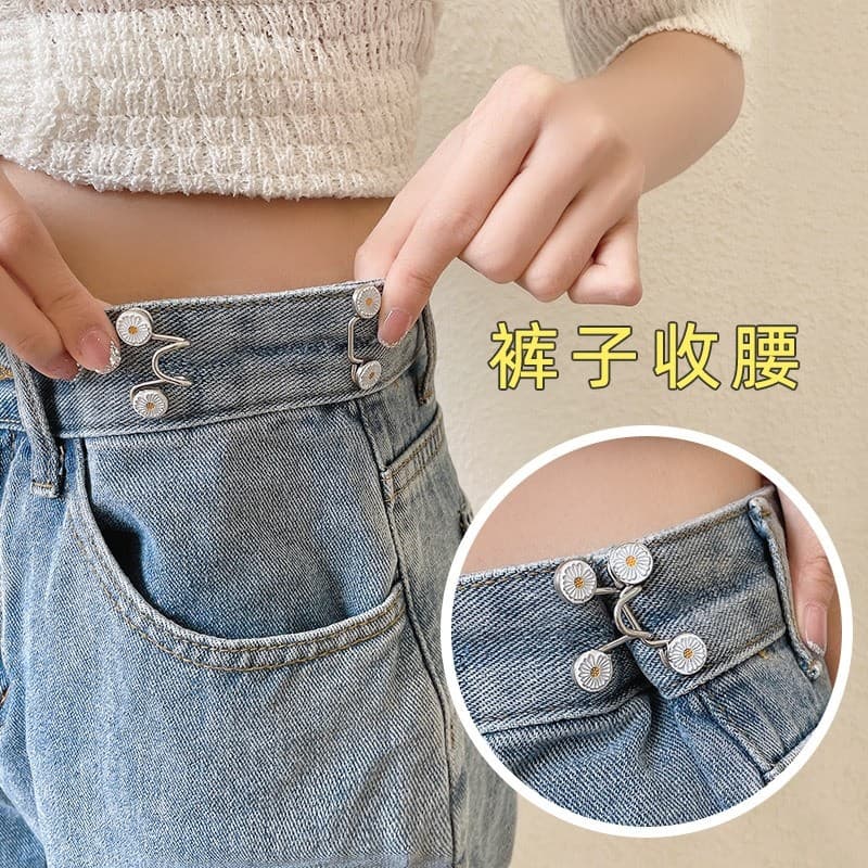 Calças Jeans sem unhas, cintura estreita, botão, calças fixas, sem perfuração, cintura grande a pequena, cinto retrátil
