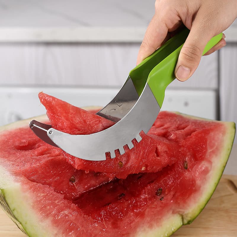 Aço inoxidável corte de melancia dividir ferramenta útil escavação de polpa ferramenta útil Gadget cozinha do agregado f
