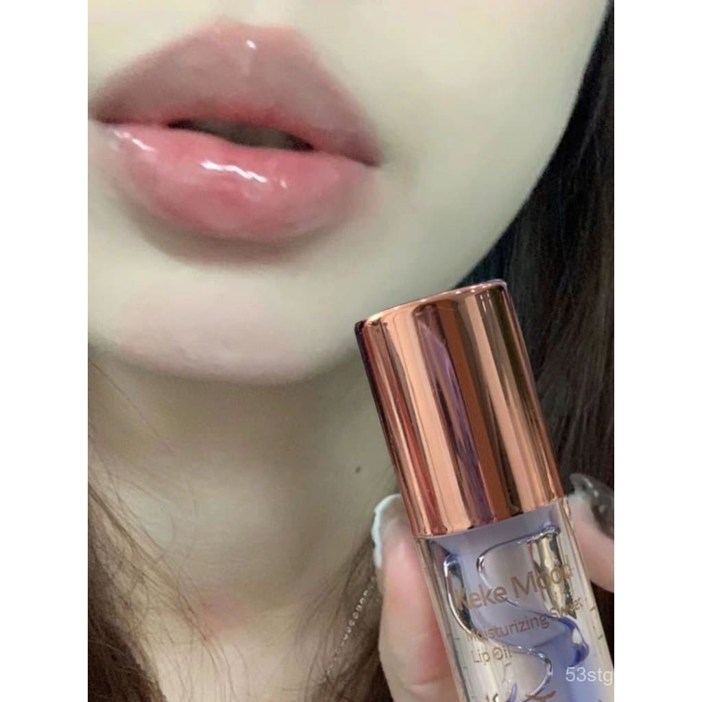Óleo Labial Essência com Aplicador Grande, Brilho Labial Transparente Hidratante, Reduz Linhas Labiais, Bálsamo Labial,