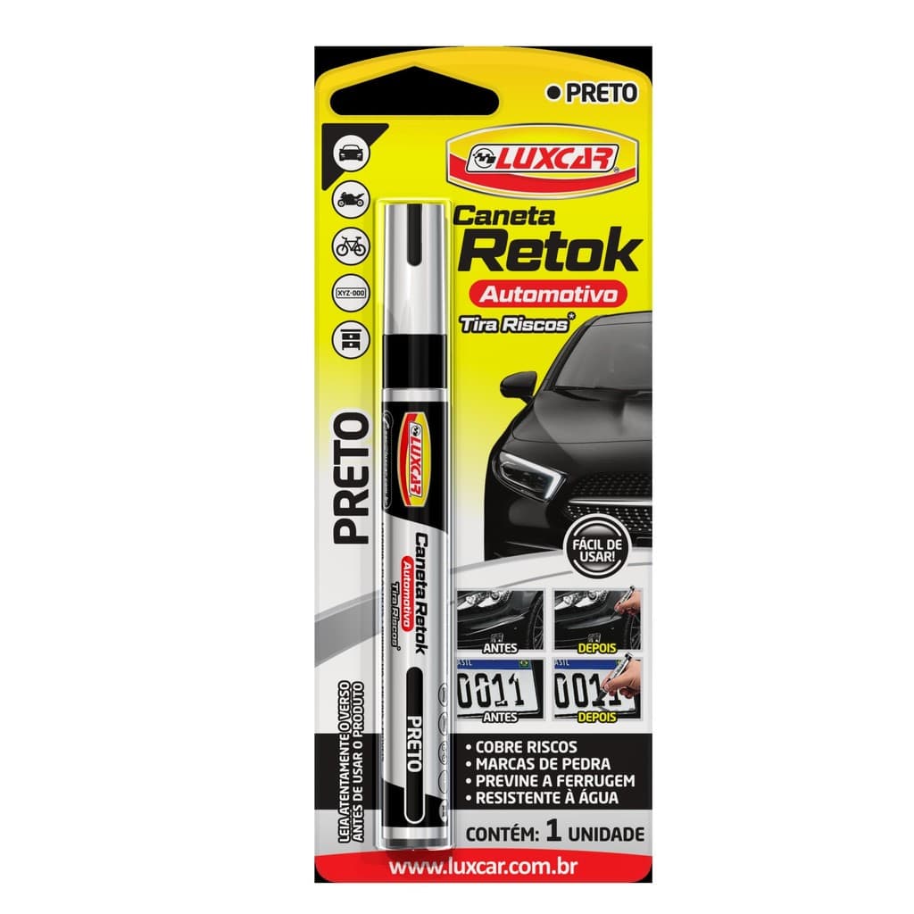 5091 CANETA RETOK AUTOMOTIVO LUXCAR - PRETO