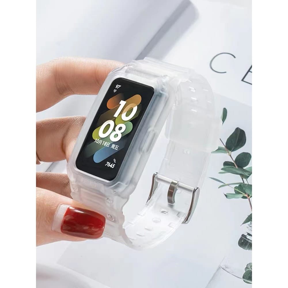 Adequado para pulseira Huawei 9 pulseira 10 pulseira de relógio 8 capas protetoras integradas Glory 7 Silicone 6 pulseir
