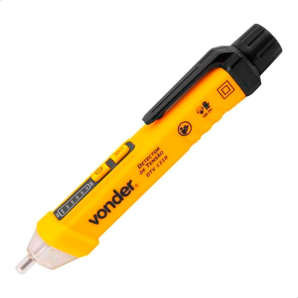 Detector de Tensão por Contato DTV 1210 Vonder - 12V a 1000V Elétrico Profissional Caneta