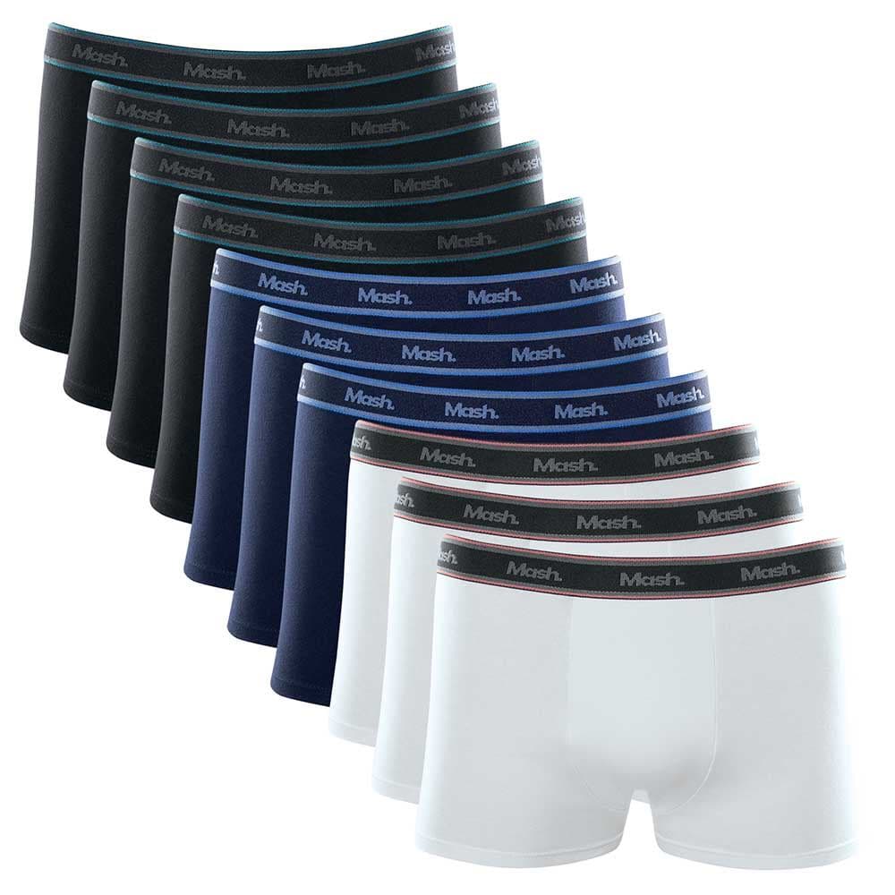 KIT 10 Cuecas Boxer Cotton