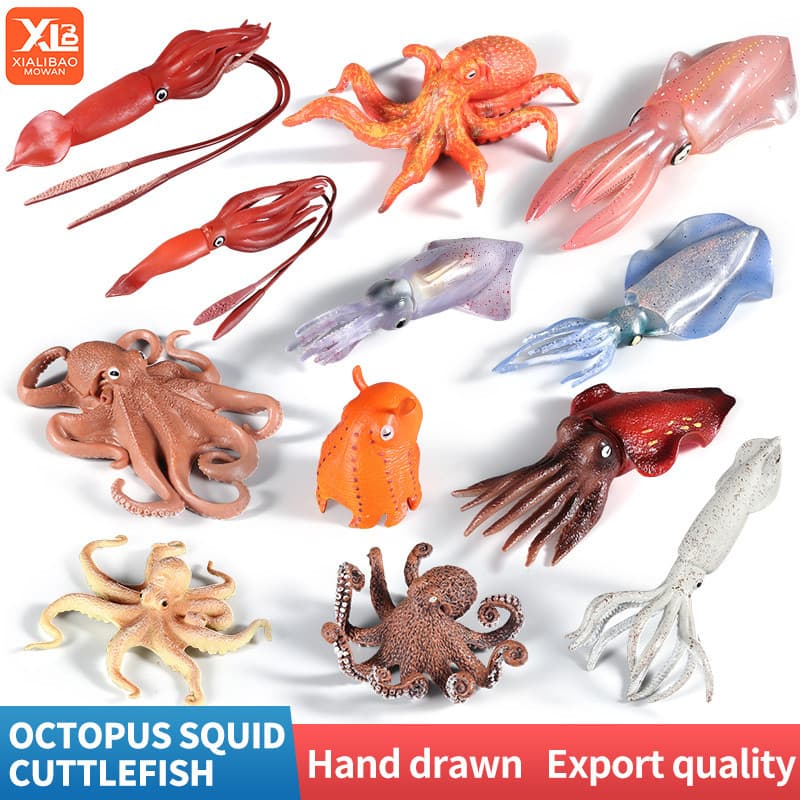 Simulação Da Vida Marinha Polvo Lula Marinho Modelo De Ação Animal Do Oceano Figuras Miniatura Cognição Home Decor Kids
