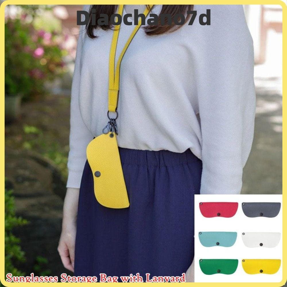 Bolsa De Armazenamento De Óculos De Sol DIAOCBR , Com Cordão , Cor Sólida , Suporte Durável Para