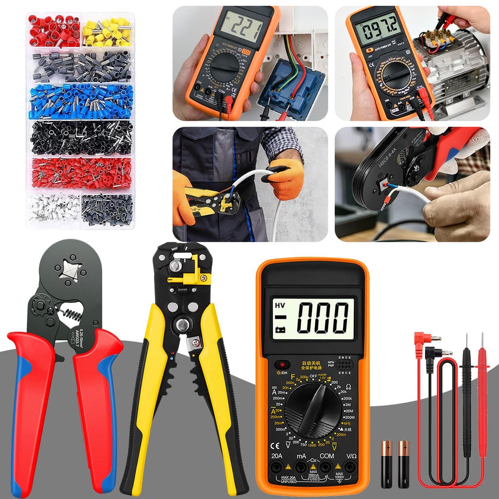 Kit de ferramentas profissional para eletricista, ideal para reformas residenciais.