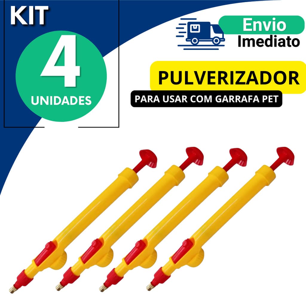 Pulverizador Manual Borrifador Spray agua  Kit 4 3 2 ou 1 Unidades Multiuso Jardim Limpeza